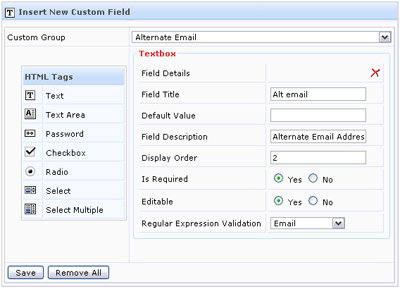 Custom Fields Custom Fields