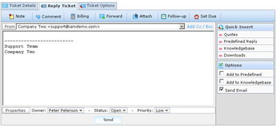 Reply Ticket Reply Ticket