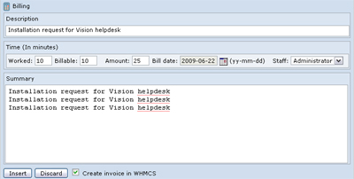 Add Billing Note