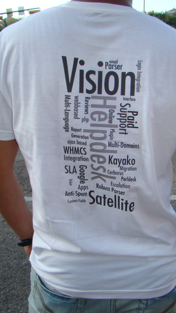 Vision Helpdesk HostingCon 2010 T-shirt Vision Helpdesk HostingCon 2010 T-shirt