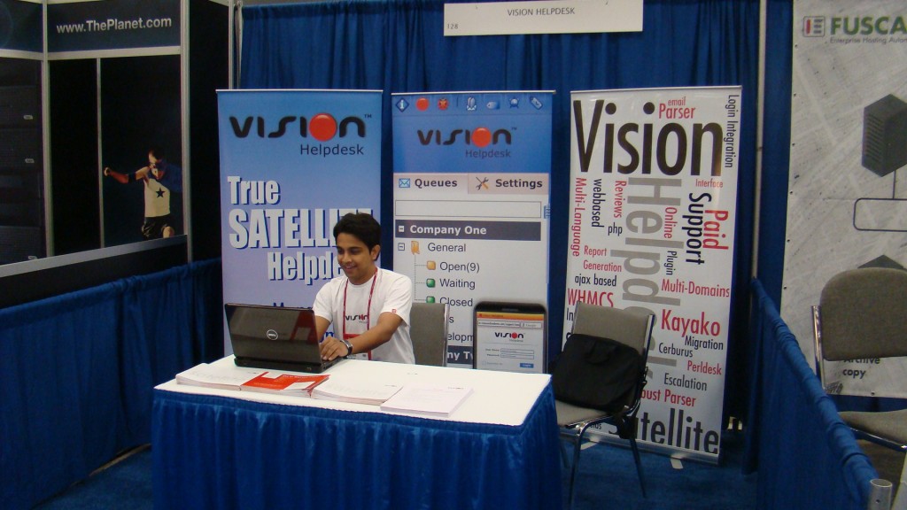 Vision Helpdesk HostingCon 2010 Booth