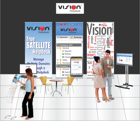 Vision Helpdesk HostingCon Booth